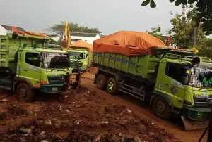 proses pengurugan tanah